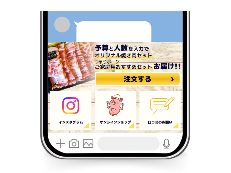 焼肉通販ショップ　LINEリッチメニュー